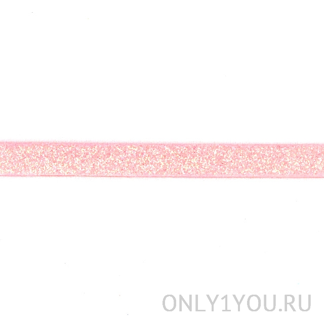 Лента блестящая 8мм розовая
