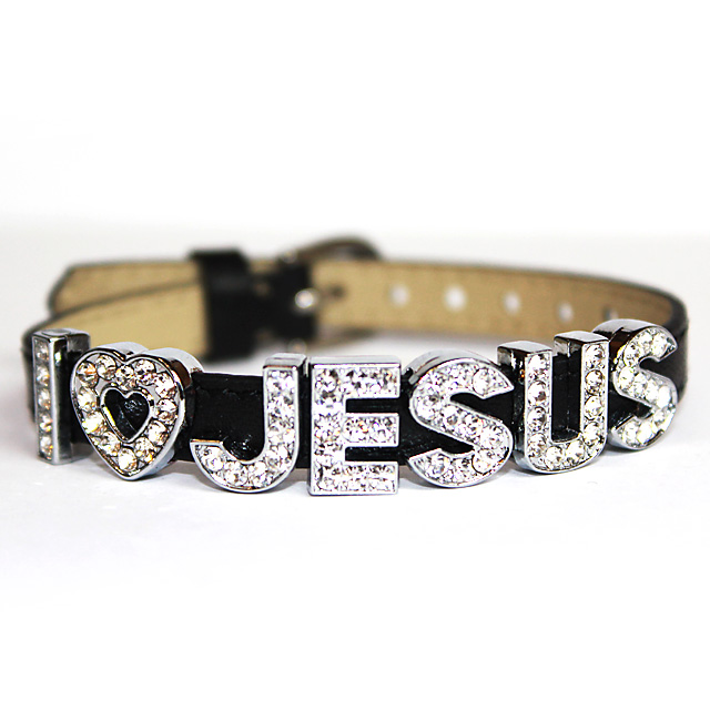Браслет с надписью I love Jesus