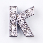 Буква K с белыми стразами