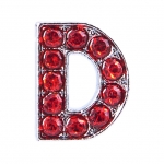 Буква D с красными стразами