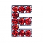 Буква E с красными стразами