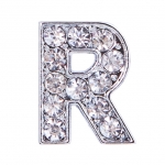 Буква R с белыми стразами