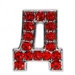 Буква Д с красными стразами