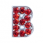 Буква B с красными стразами
