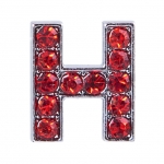Буква H с красными стразами