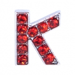 Буква K с красными стразами