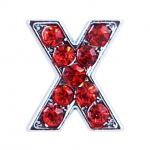 Буква X с красными стразами